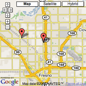 Map of Fresno