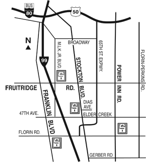 SPS Sacramento location map