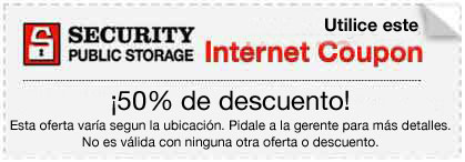 Cup&oacute;n por almacenaje - 50% de descuento