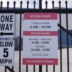 Frederick storage access hours