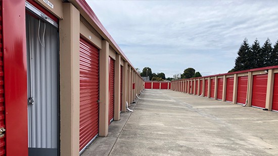 Driveway at Hayward self storage