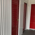 Hallway of self storage units in Hayward