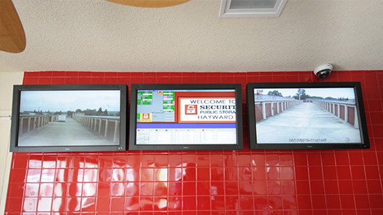 Security monitors at Hayward self storage