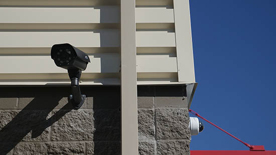 Security cameras at Portland self storage