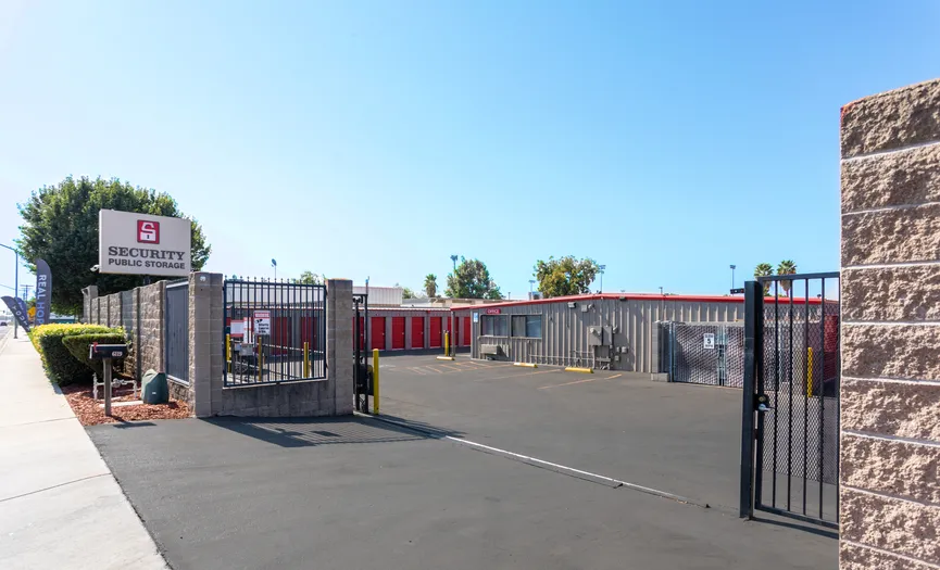 Street view of Security Public Storage, a secure self storage facility in Riverbank near Patterson Road
