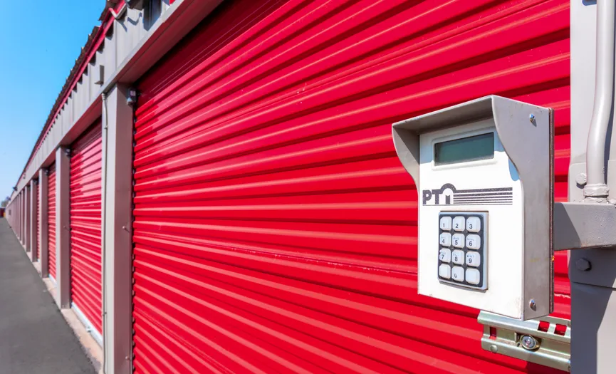 Electronic keypad entry at Security Public Storage providing secure access to storage units in Riverbank