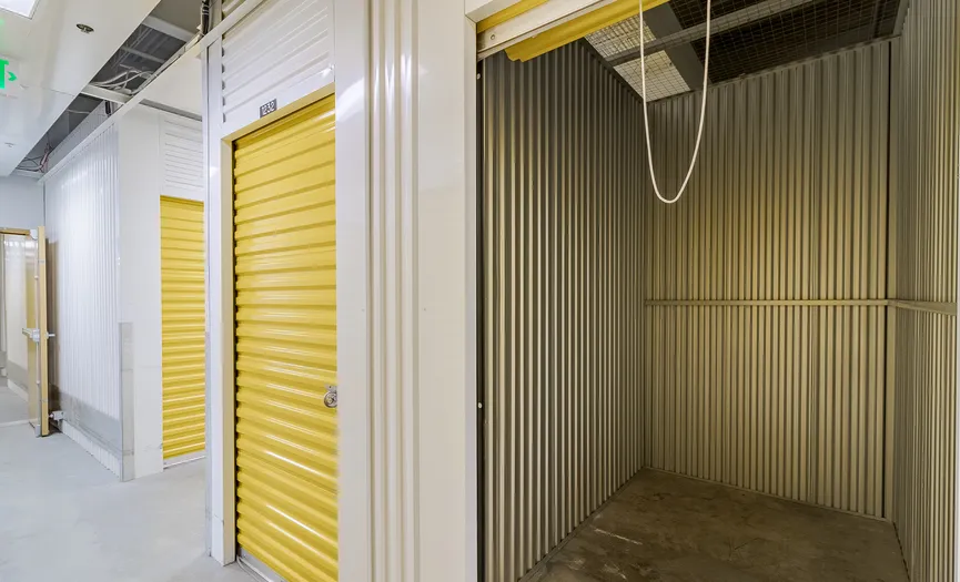 Interior view of an climate-controlled storage unit at Security Public Storage in San Ramon near City Center Bishop Ranch