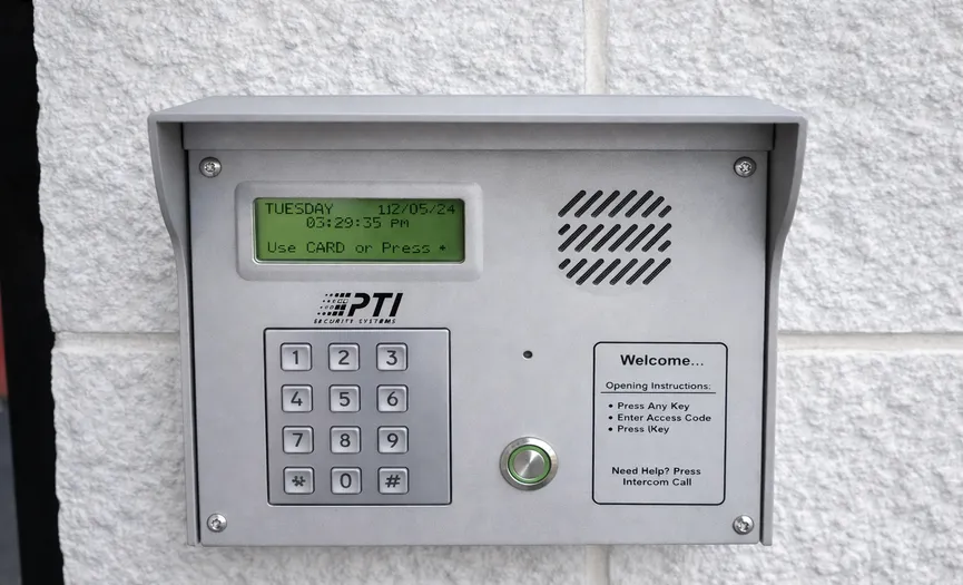 Electronic keypad entry at Security Public Storage in Glen Echo Heights, providing secure access to storage units in Bethesda MD