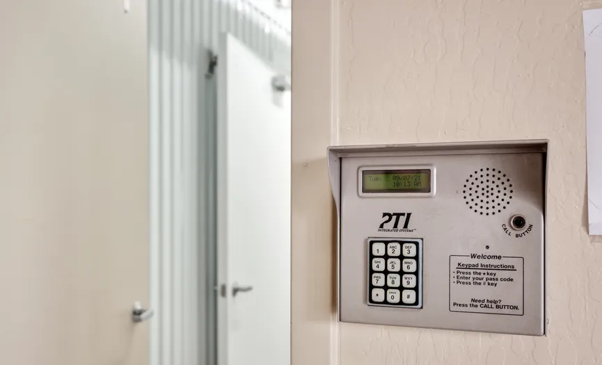 Electronic keypad entry at Security Public Storage near Serramonte in Daly City CA