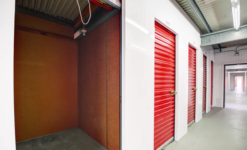 Interior view of a self storage unit at Security Public Storage on Fruitridge Rd in South Sacramento CA