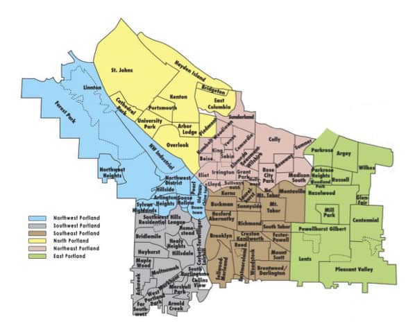 Map of NW Portland