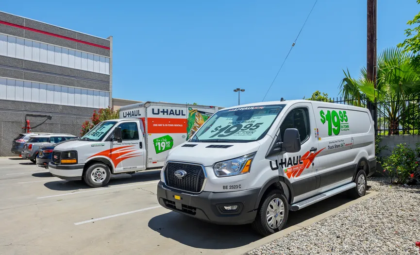 Moving trucks available to rent at Security Public Storage in Glendora near Foothill Boulevard
