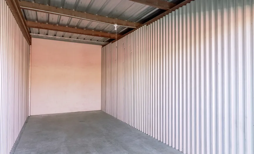 Inside view of a storage unit at our North Modesto facility near McHenry Village