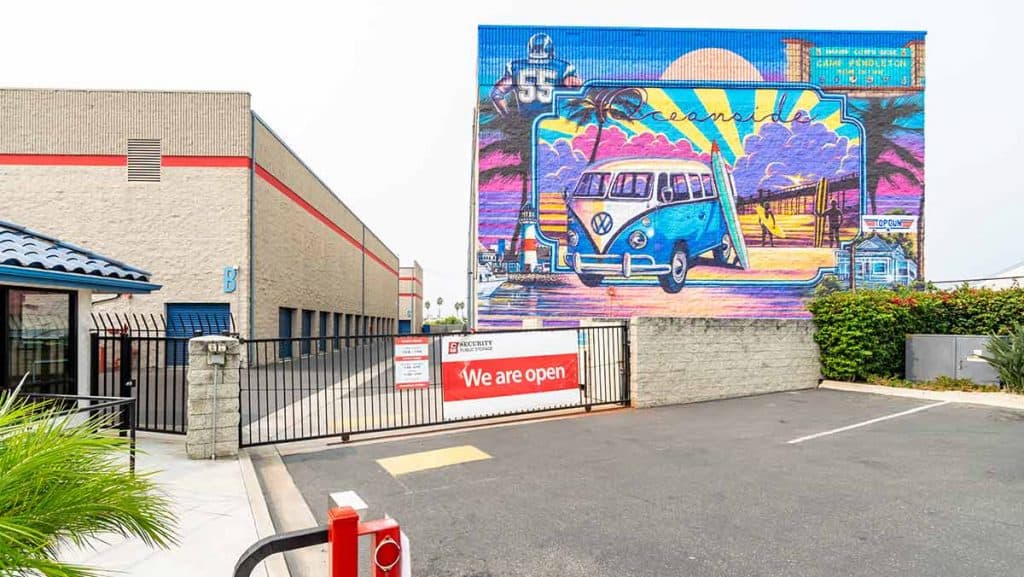 sps oceanside storage security gate mural