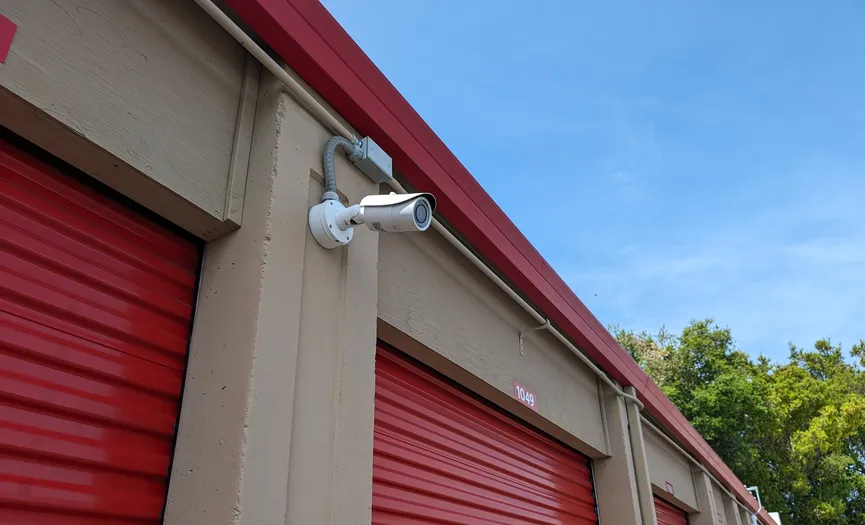 Security camera at Security Public Storage providing secure storage in Santa Rosa