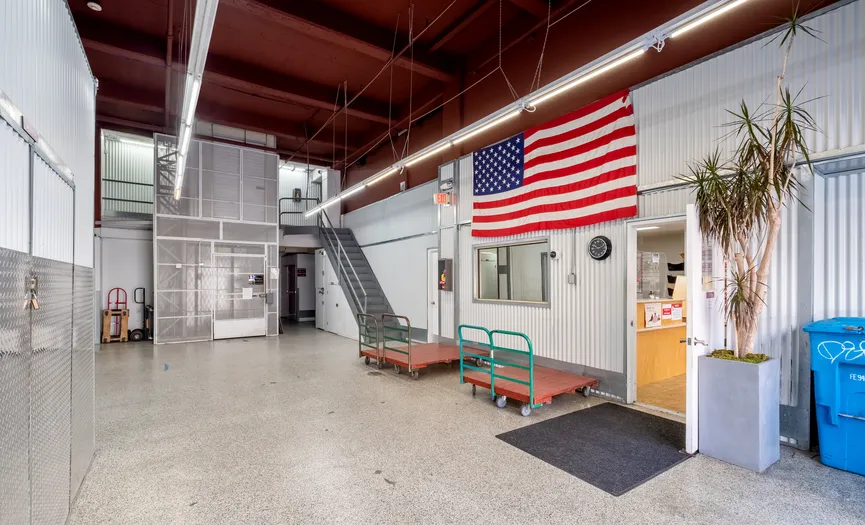 Moving carts available for customer use at Security Public Storage in San Francisco