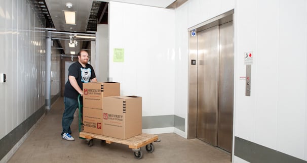 indoor self storage elevator