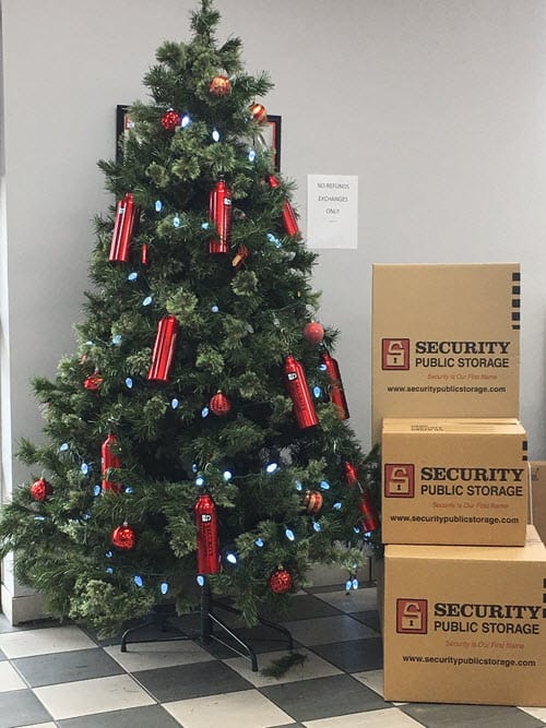 SPS Christmas Tree of packing supplies