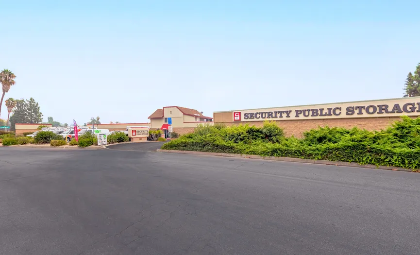 Street view of Security Public Storage on Apollo Street in the Brea Industrial Area