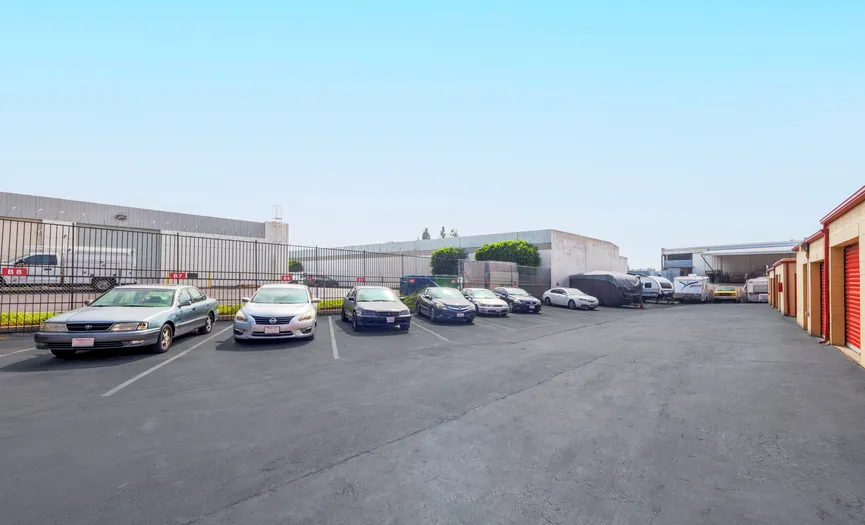 Parking area for vehicles, RVs, and boats at Security Public Storage near Imperial Highway in Brea