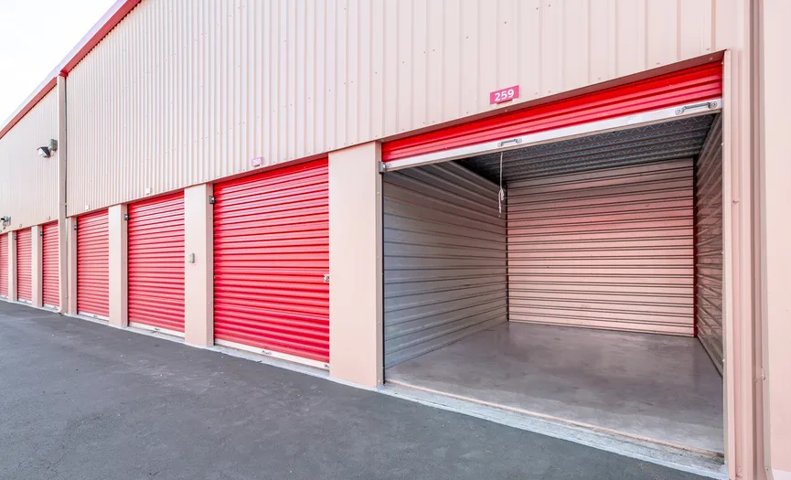 Inside view of an outdoor storage unit at Security Public Storage in the Fort Detrick area