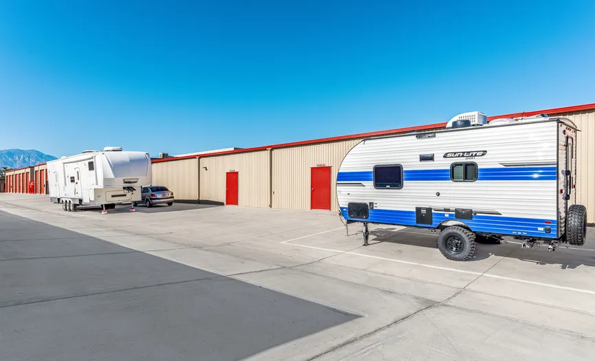 RV, boat, and vehicle storage parking available at Security Public Storage in Palm Desert CA