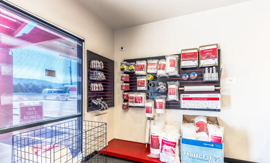 Boxes, locks, and moving supplies available at Security Public Storage in North Palm Desert