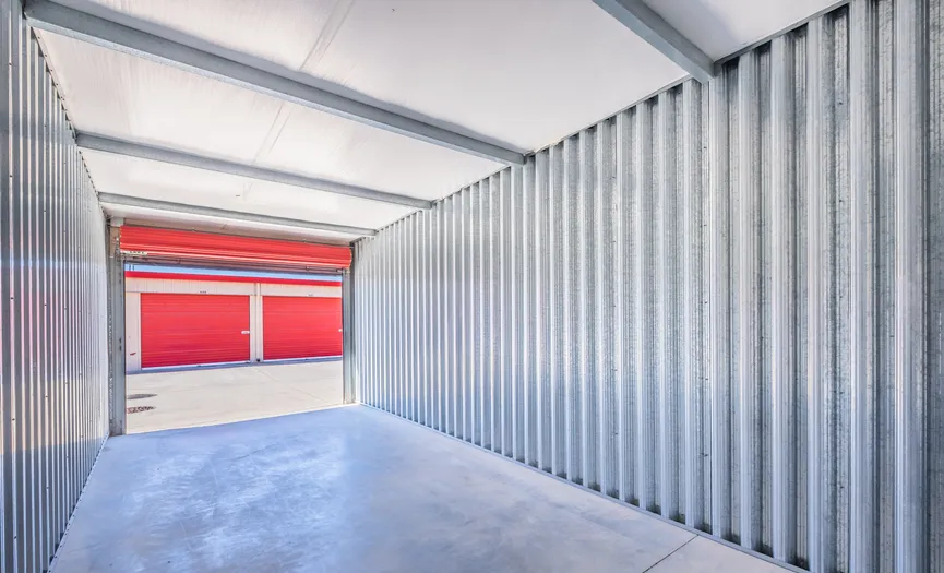 Interior view of a storage unit at our East Roseville facility on Galleria Blvd