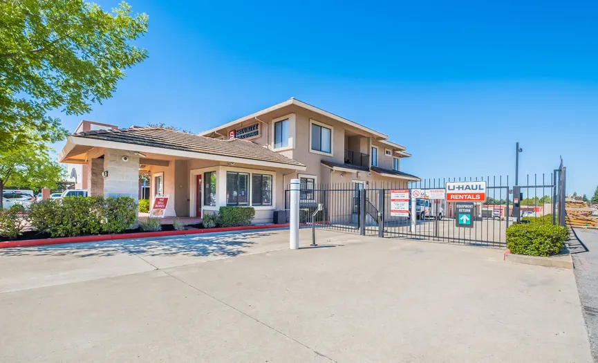 Street view of the Security Public Storage facility on Galleria Blvd in East Roseville near Westfield Galleria