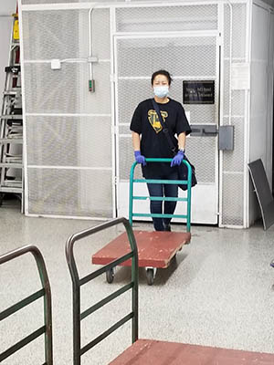 tenant practicing safety protocols