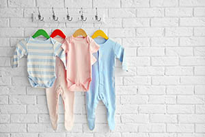 baby clothes hanging