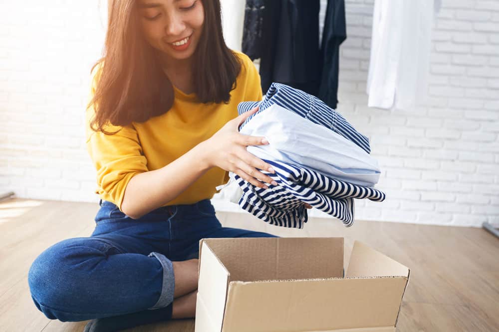 Store clothes your keeping in boxes