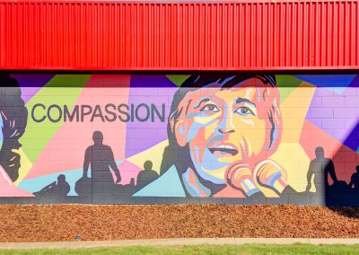 Compassion mural at SPS Sacramento