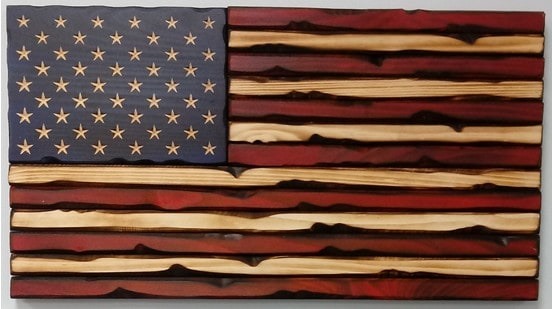 A flag made by a veteran at SPS Ashburn