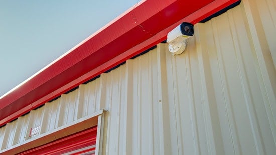 HD security camera at self storage in sacramento on Franklin road