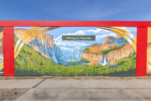 Gateway to Yosemite panel in mural at SPS manteca