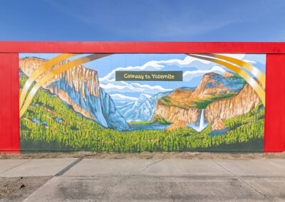 Gateway to Yosemite panel in mural at SPS manteca