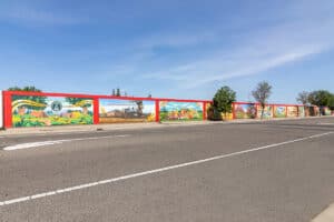 Lathrop Ave. mural in Manteca at SPS