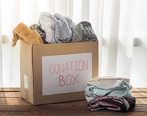 donate clothes and make more room at home