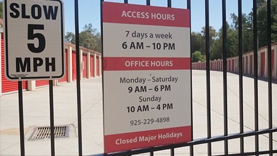 Martinez Secure Storage access hours