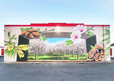 modesto almond blossom mural