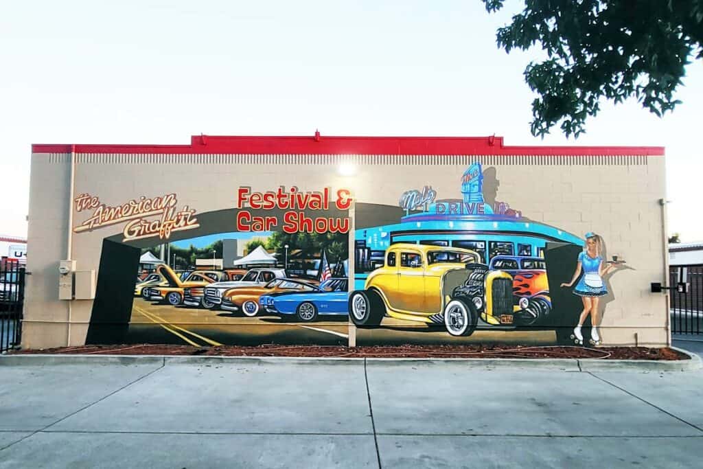 modesto american graffiti mural