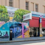 street view of self storage mural