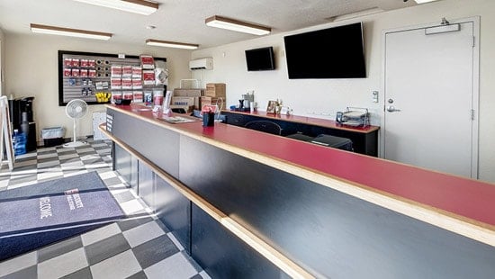 office interior of self storage facility in vacaville