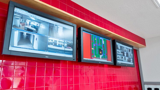 Large security monitors