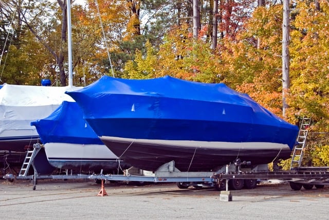 Boats stored for the winter