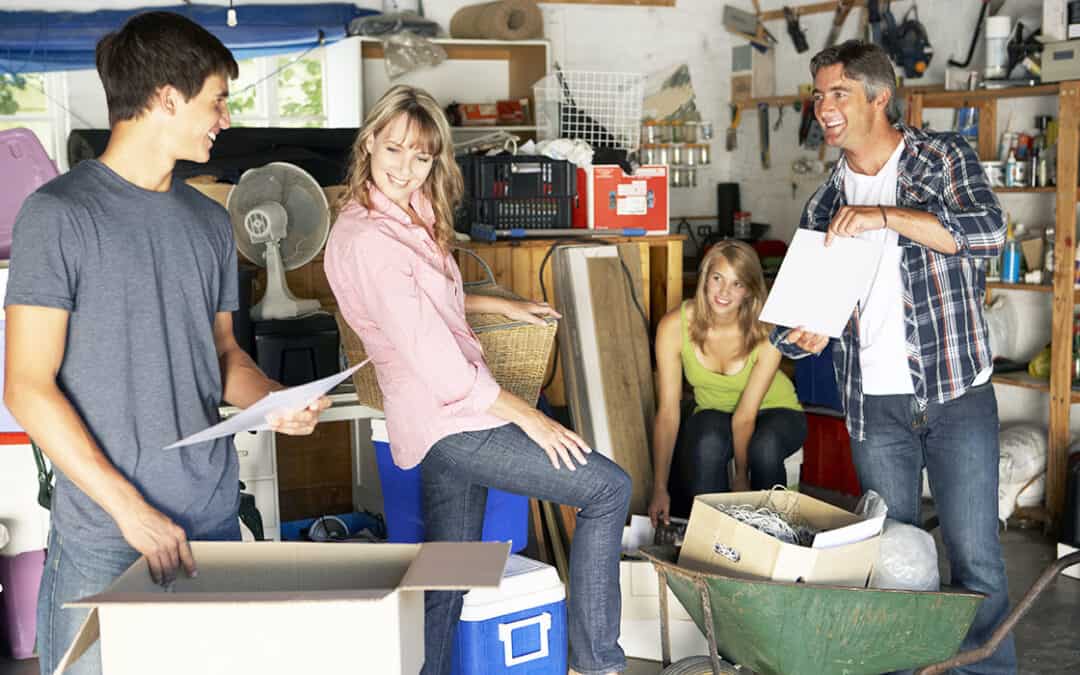 Spring cleaning the garage or a storage unit