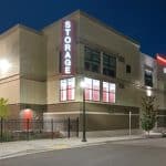 streetview of storage in portland at night