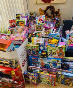 Toys for Tots donations at SPS