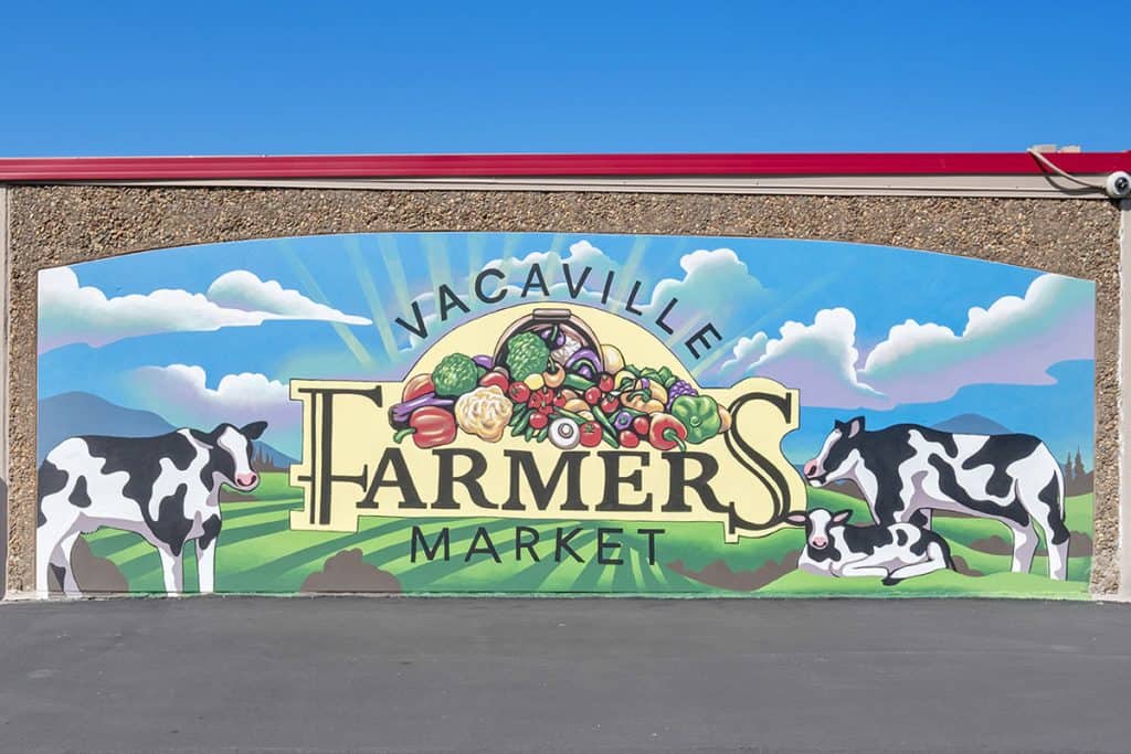 vacaville farmers market mural at security public storage
